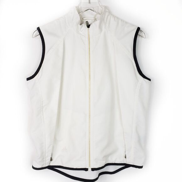 adidas Jackets & Blazers - Adidas Women’s vest M white Climashell Wind Running full zip Pickleball Walking